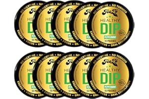 TEAZA HERBAL ENERGY POUCH TeaZA Peppermint Herbal Energy Pouches | Nicotine Free, Tobacco Free Pouches | Made with Green Tea Caffeine Dip Pouches [10 Pack]