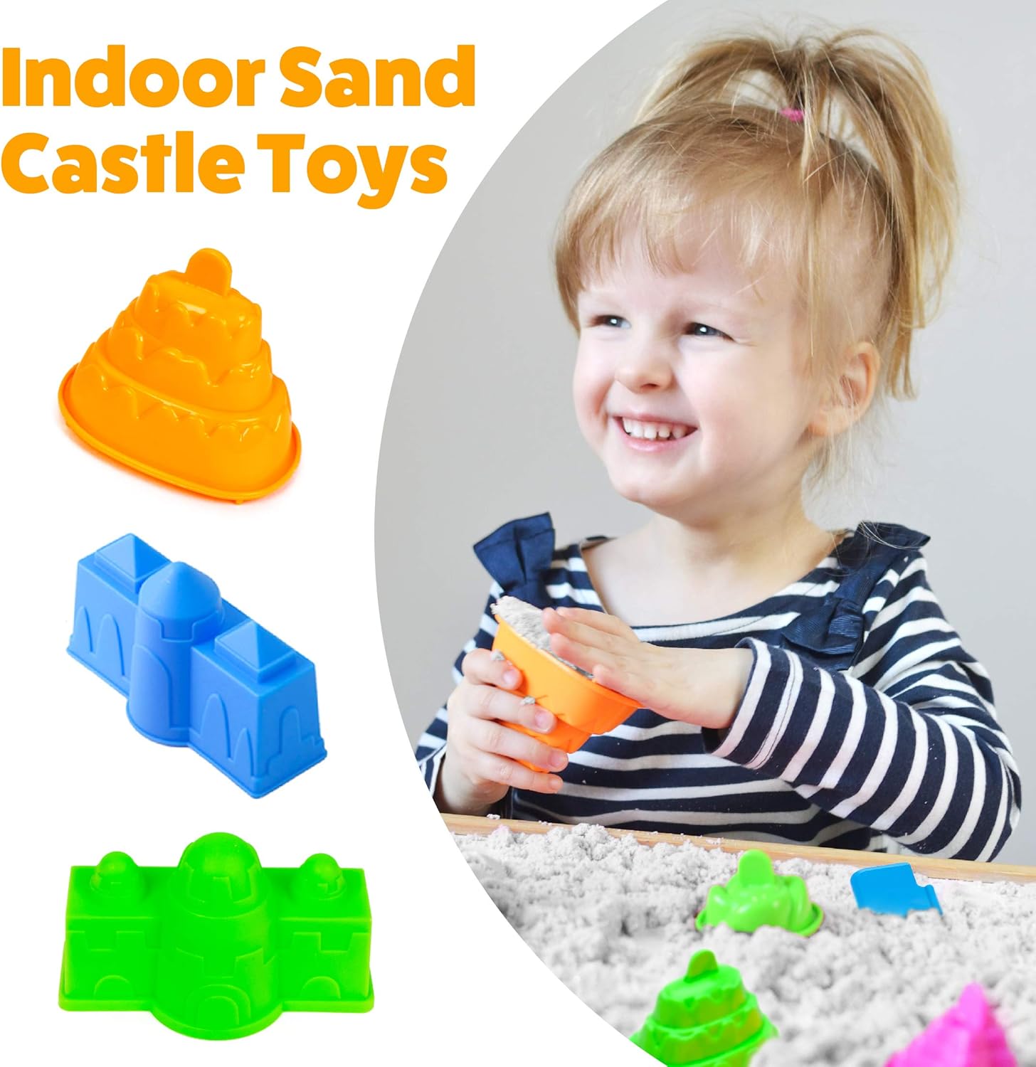 USA Toyz Sand Molds - 23pk Mini Sandbox Toys, Sand Castle Building Kit Compatible with Any Molding Sand: Toys & Games