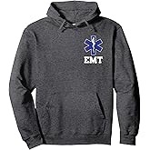 EMT Shirt EMS Paramedic Thin White Line Two-Sided EMT Gift Pullover Hoodie