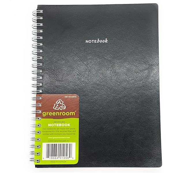 Amazon.com: GreenRoom Spiral Journal - Flexible Leather Cover, 80