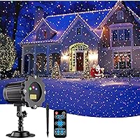Brighter Laser Christmas Projector Lights Outdoor, Waterproof RGB 3 Colors Gypsophila Moving Twinkles Christmas Decorations S
