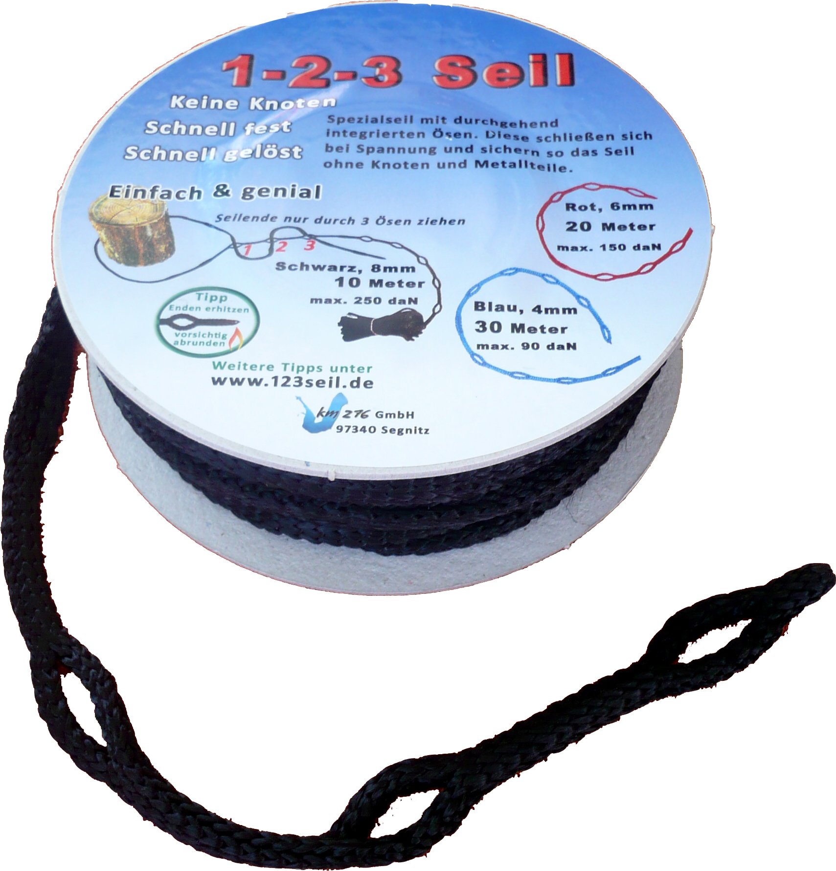 1-2-3 Rope Special Rope Hammock Attachment 10 Metres Diameter 8 mm