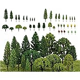40 Pcs Miniature Trees 1.3-5.1 Inch Assorted Model Trees for Crafts Forest Diorama Kit Faux Plants Landscape Set for DIY