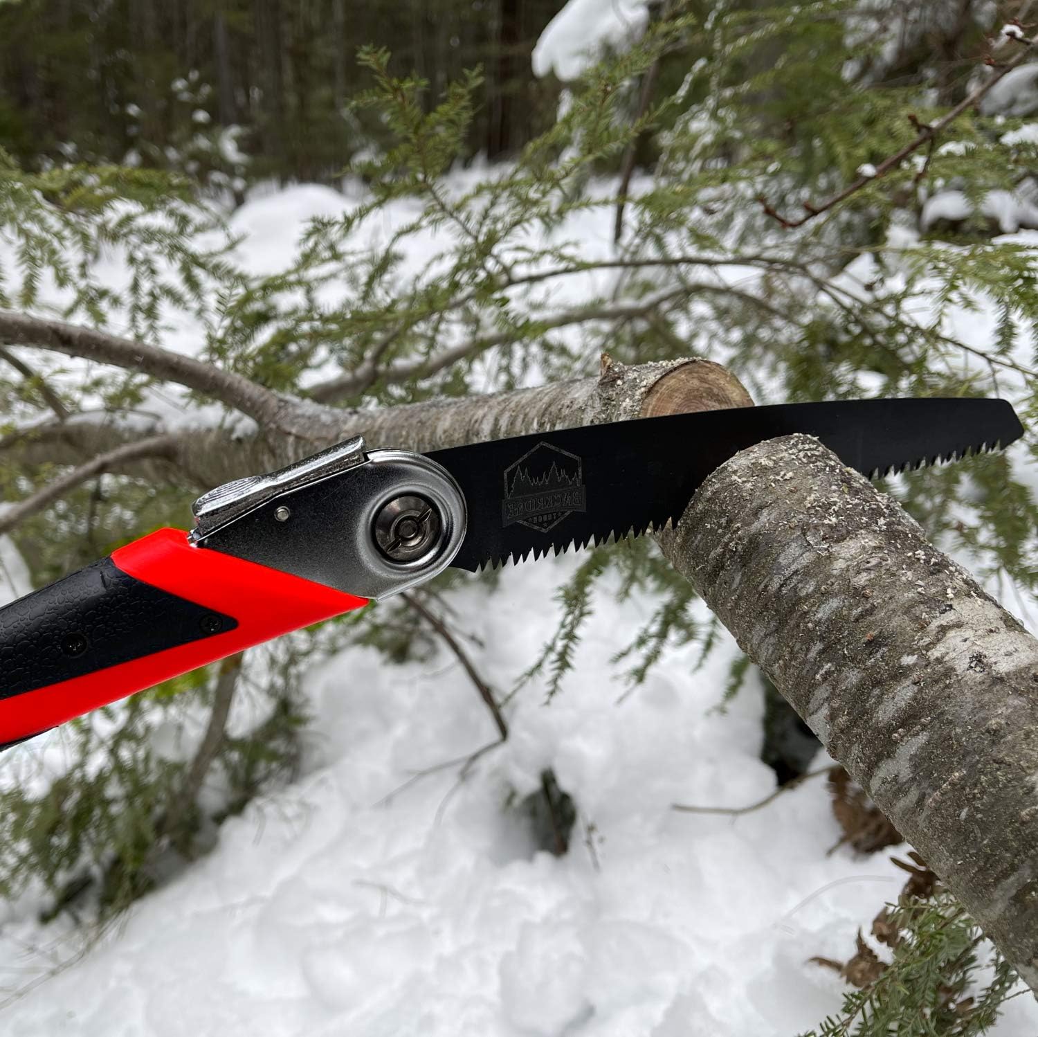 Folding Saw - Great for Camping, Survival, Backpacking, Tree Trimming, Pruning - Portable, Foldable Hand Tool - Triple-Cut Razor-Sharp Teeth - Anti-slip Handle - SK5 Steel Teflon Coated 8 Inch Blade: Home Improvement