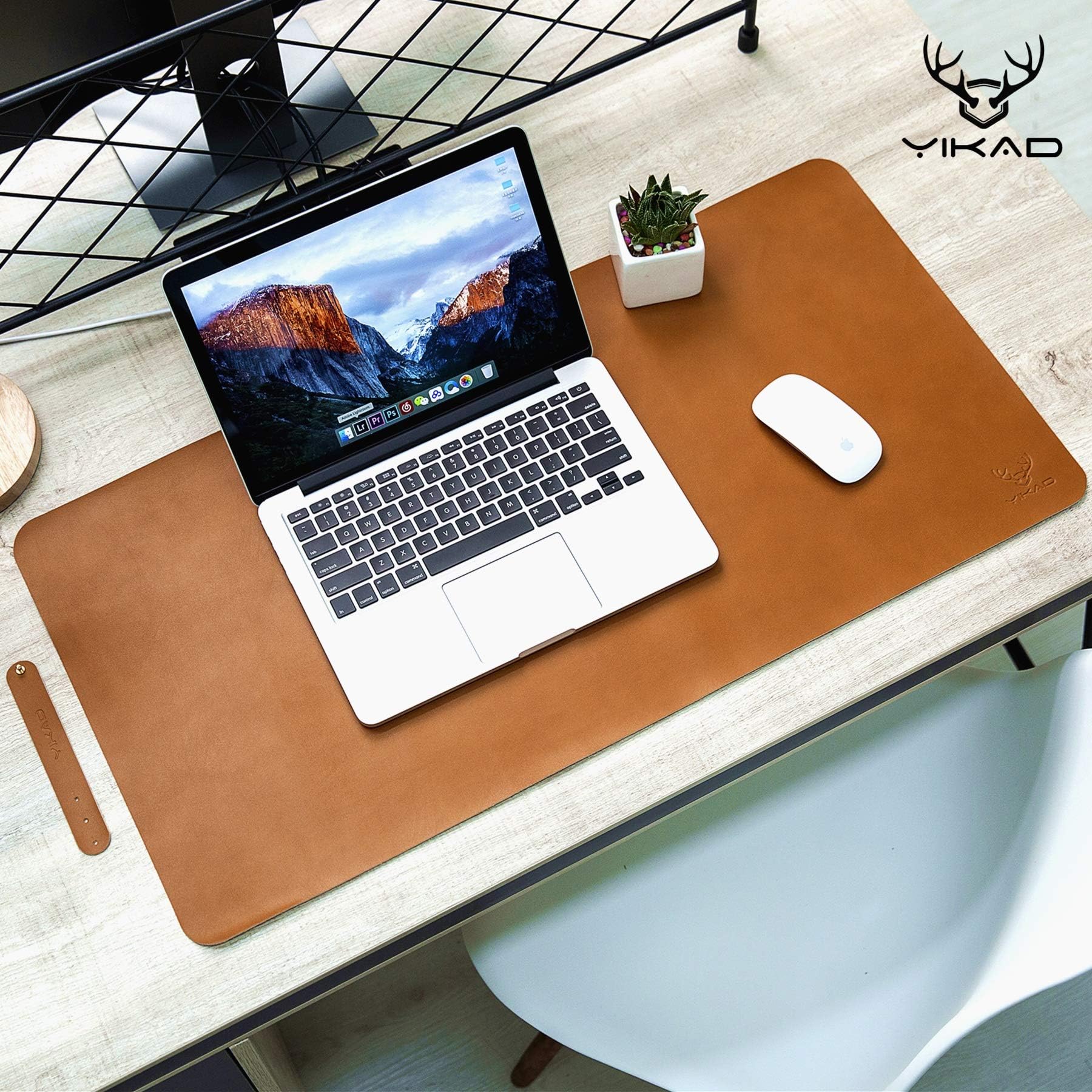 Yikda Extended leather Gaming Mouse Pad/Mat, Large Office Writing Desk Computer leather Mat Mousepad,Waterproof,Ultra Thin 1.2mm - 31.5"x15.7" (Brown)