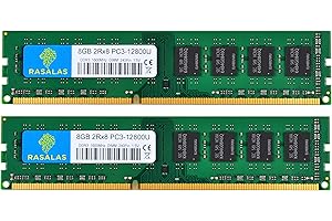 RAM 16GB Kit (2x8GB) DDR3 1600 MHz CL11 Desktop Memory,8GB PC3-12800u-11 2Rx8 1RX8 DIMM 240Pin Non-ECC Unbuffered 1.5V Rasala