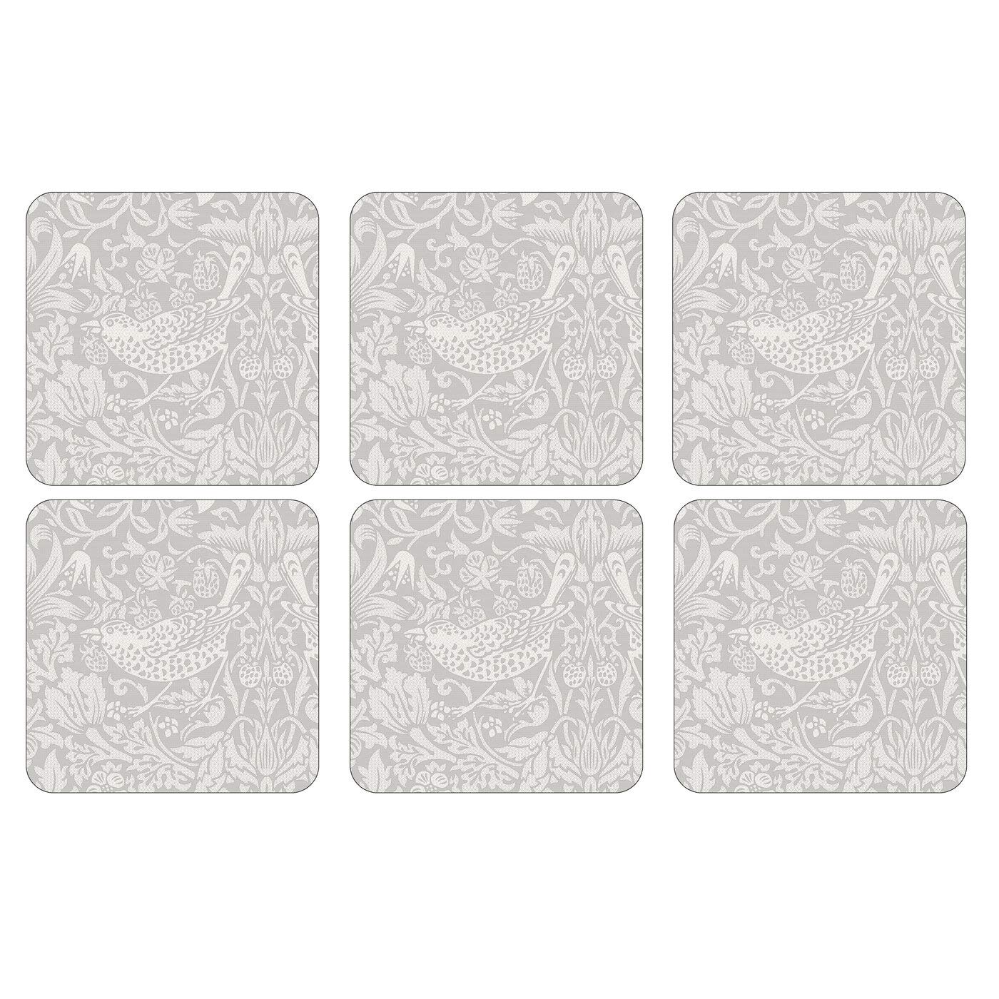 Pimpernel x Spode Morris & Co. Set of 6 Coasters - Floral Design, Cork-Backed Drink Coasters with Heat Resistance and Stain Protection, Suitable for Tea, Coffee, and Everyday Use