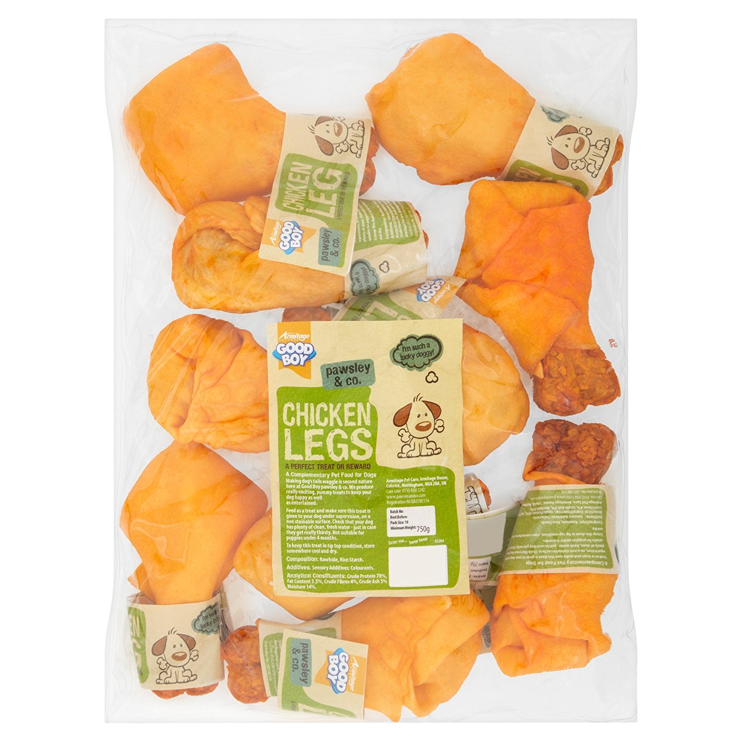 Good Boy - Rawhide Chicken Legs - Dog Chews - A Perfect Treat or Reward - Pack of 10 - Dog Treats