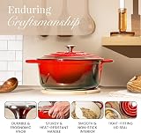 Nuovva Enamelled Cast Iron Dutch Oven 3.1 Qt Red 22cm with Lid view 7