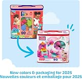 Mega Bloks Big Building Bag 60 Blocks 9 Colors Pink Ages 1+ view 6