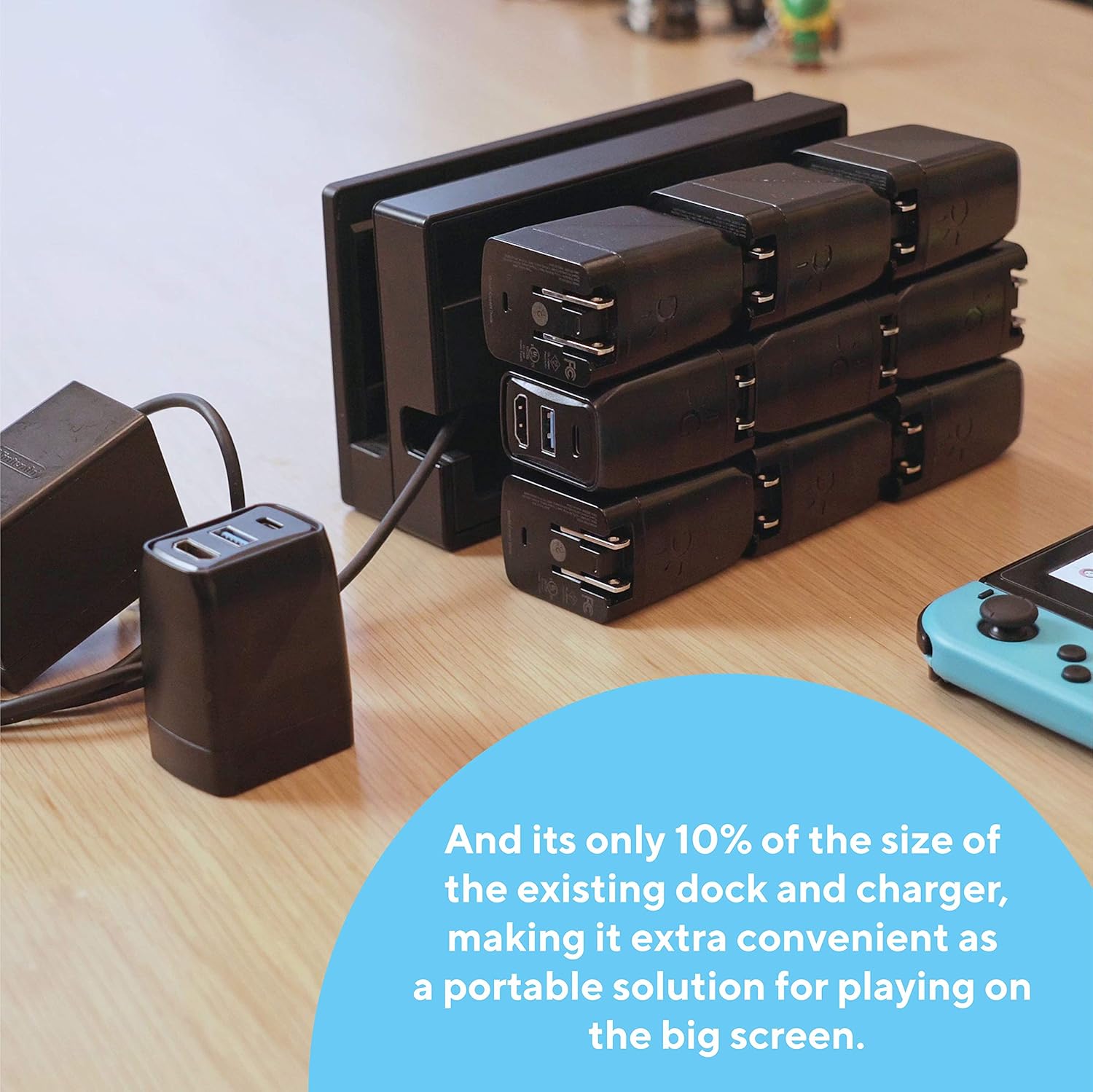 Human Things GENKI Global Covert Dock for Nintendo Switch - Ultra Portable Dock and USB-C 3.1 Cable for TV Docking & Charging, Additional 3 Regional Adapters Included: Computers & Accessories