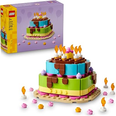 LEGO Birthday Party Cake Toy 40815 Create Candles Flowers Customisable Decor