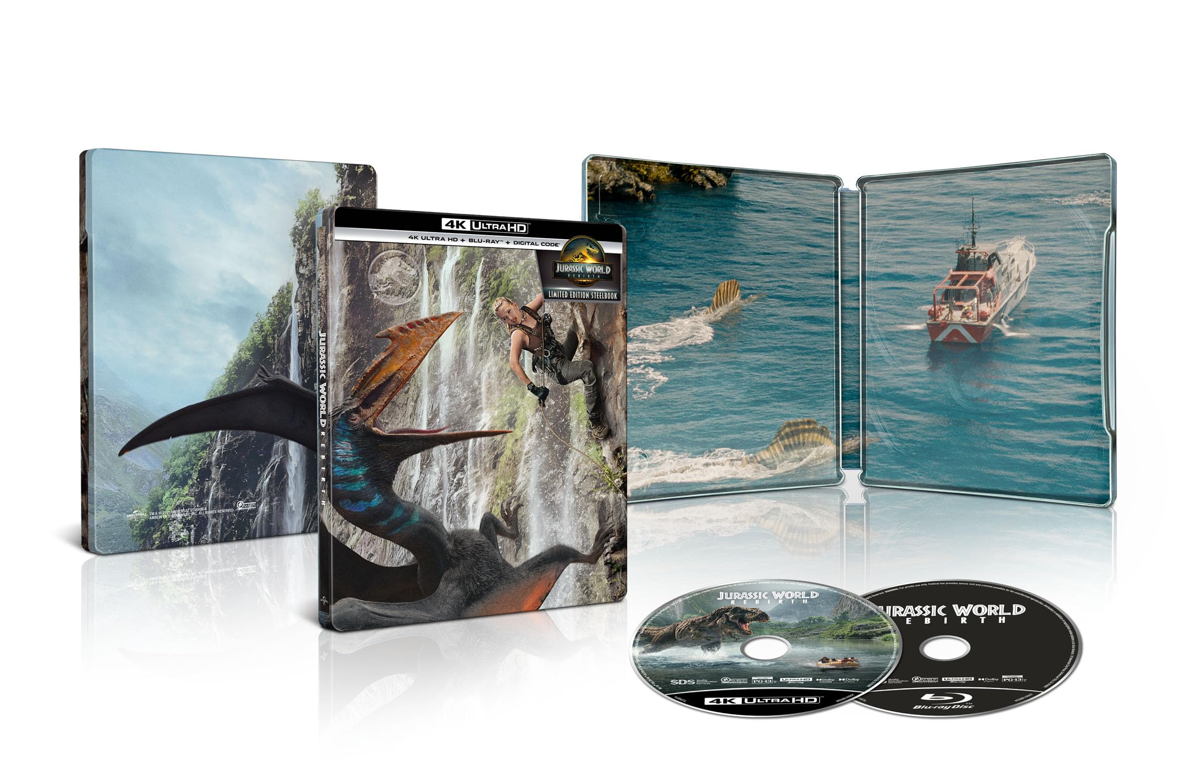 Jurassic World Rebirth - Limited Edition Steelbook (4K Ultra HD + Blu-ray + Digital) Image