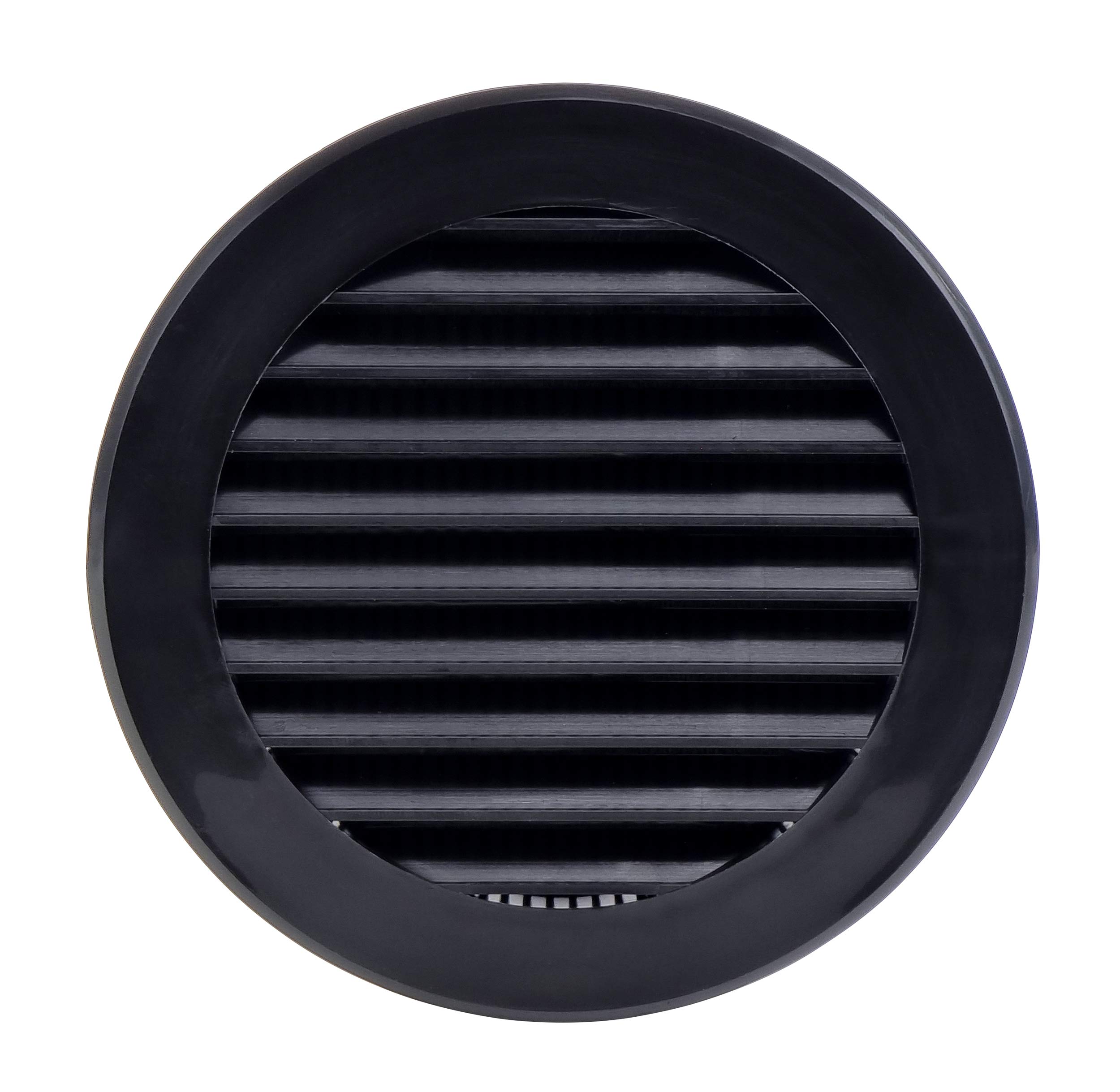 Steinberg14 Black 100mm Air Vent Cover - 4 inch Round Air Vent Covers for Walls and Ceilings - Vent Covers - Air Vents for Interior Walls - Plastic Ventilation Grille