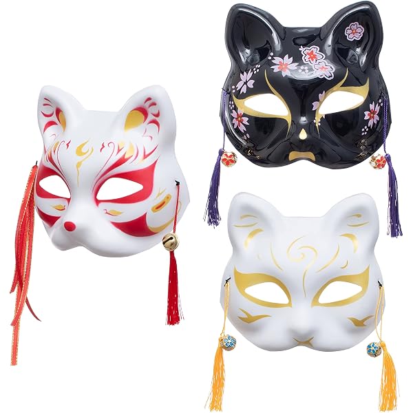 thumbnail image 2 of VALICLUD Halloween Mask Set Half Fox Costume Masks Decorations Cosplay 2 of 9