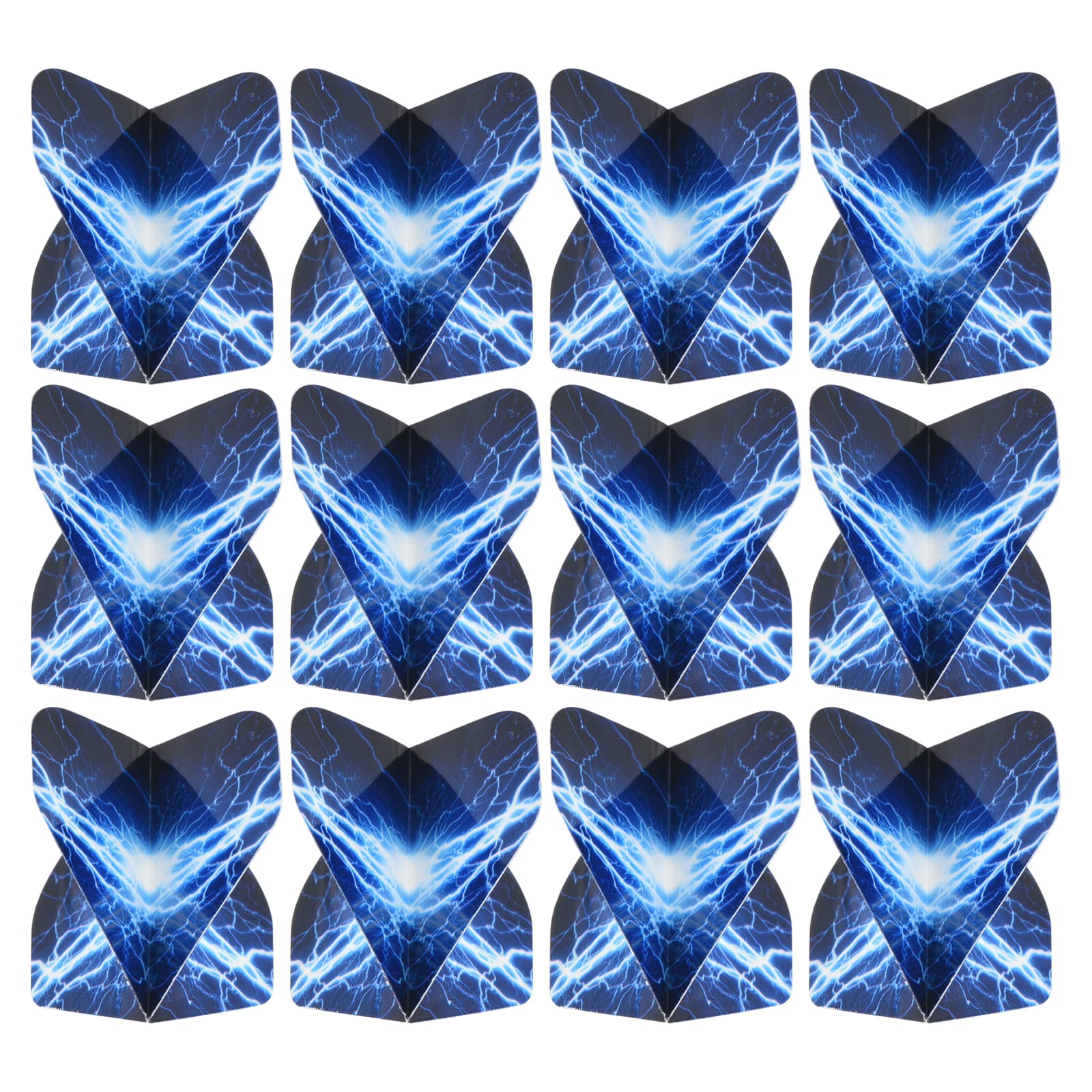 PATIKIL Dart Flights, 12 Pack PET Standard Darts Accessories Replacement Parts for Soft & Steel Tip, Blue, White