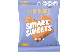 SmartSweets Caramel Candies, 1.6oz (Pack of 12), Creamy Candy with Low Sugar (1g), Low Calorie (140), Plant Based, Gluten Free, No Artificial Colors or Sweeteners, Healthy Snack for Kids & Adults