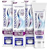 Sensodyne Clinical Repair Whiten &amp; Shine Toothpaste, 3.4 oz (3 Pack) | Starts to Repair Sensitive Areas of Teeth After 60 Seconds, Cool, Arctic Mint Blend Of Peppermint And Spearmint