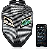 Untrxr 19inch LED Motorcyle Knight Backpack for Men,Hard Case Riding Backpack Motorbike Laptop Bag Waterproof, DIY Programmable Full Color Display & Eyes