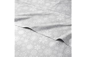 CGK UNLIMITED Queen Christmas Sheets - 4 Piece Deep Pocket Christmas Sheet Set - Soft & Wrinkle Free - Easy Care Bedding for Women, Men, Kids & Teens - Luxury Winter Holiday Sheets by CGK Linens (Winter Grey)