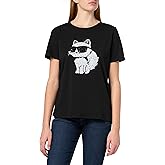 Karl Lagerfeld Womens Short Sleeve Soft Everyday Logo T-Shirt