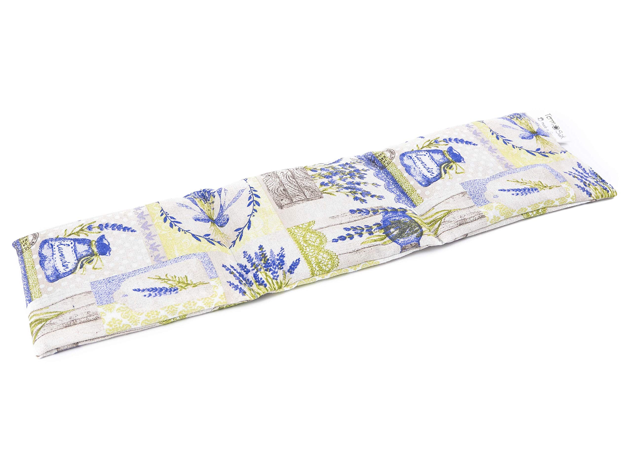 TERMOSAK Natural Thermal Pillow, with Green Soy and Lavender Seeds, 45x14, Microwave/Freezer Heat Pack, Heat/Cold Heat Pad, Very Resistant. (006, 45X14)
