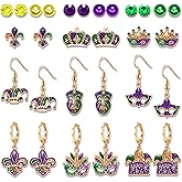 9-18 Pairs Mexican Fiesta Earrings, Cinco De Mayo Earrings, Mardi Gras Earrings, St.Patrick's Day Earrings Set, Easter Earrings Holiday Accessories Party Favors Gifts