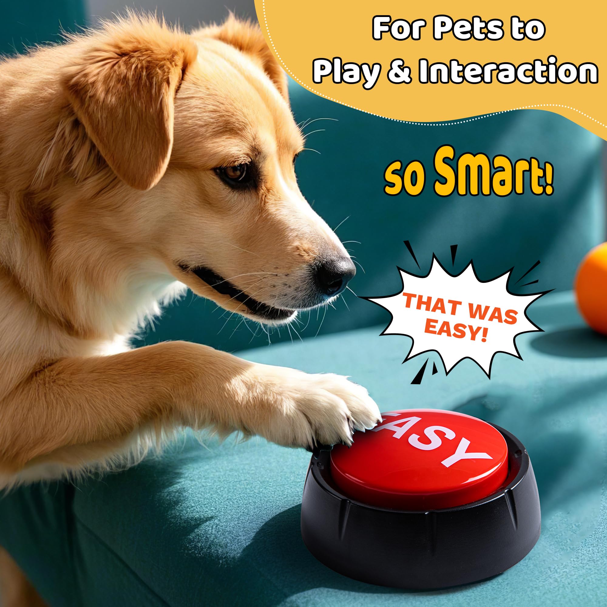 MyMealivos Easy Buzzer Button Toy - Gag Gifts, Game Addition, Stocking Stuffer (Easy)