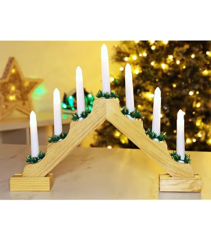 Weigla Holzkunst German Candle Arch - Traditional Miner Design With LED Lights