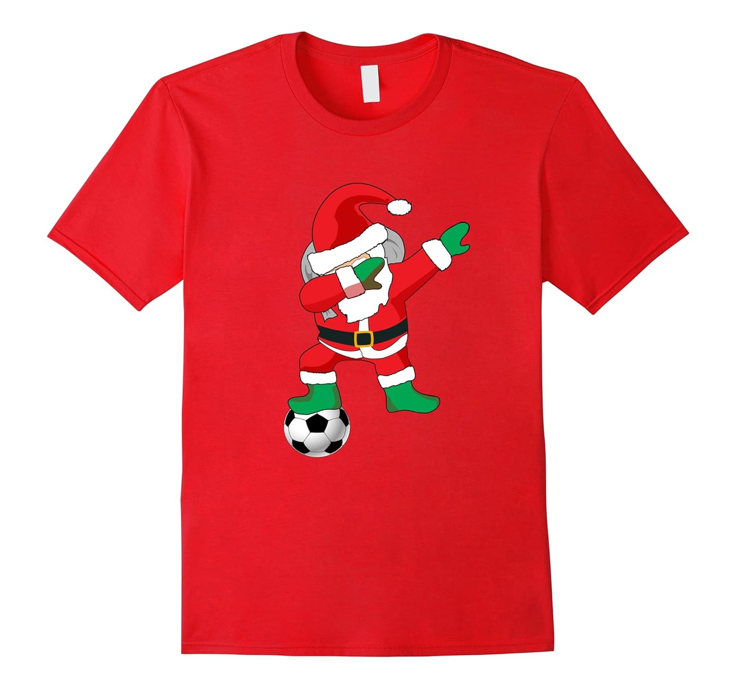 Christmas Dabbing Santa Soccer Shirt Dabbing Santa Tee-Rose