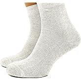 Men's Anti-sweat Quick-Drying Mesh-knitted Super-Breathable Organic Linen Flax Socks (11-13, pack-10)