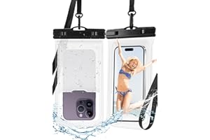 JZOCON Waterproof Phone Pouch ​- 2 Pack Underwater Dry Bag, IPX8 Water Proof Phone Case for iPhone 15 14 13 12 Pro Max XS Samsung Case Up to 7.0" Detachable Lanyard