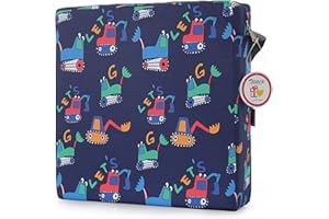 Zicac Portable Seat Cushion for Toddler Kids Baby Infant Washable Thick Seat Cushion (Blue Excavator)