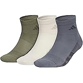 adidas Men's All Day Training Quarter Socks sports performance above the ankle height with cushioning for running (3-Pair)