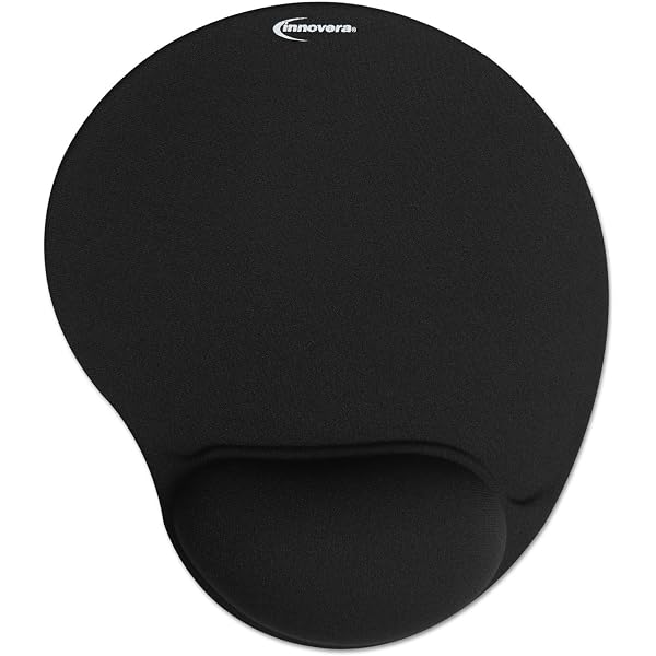 Amazon.com: Innovera IVR50448 Mouse Pad with Gel Wrist Pad, Black 