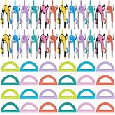 24 Set CHENGU Compass and Protractor Set, Operation Christmas Items Bulk Multicolor Compass Geometry Tool 6 Inch 180 Degree, Math Graphing Drawing Tools for Office and School Supplies (Six Colors)