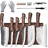 DRAGON RIOT 12-Piece Butcher Knife Set, Roll Bag | For processing meat, trimming brisket and preparing cuts for BBQ, including routine butchering and food preparation tasks