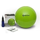 Body Sport Exercise Ball with Pump for Home, Gym, Balance, Stability, Pilates, Core Strength, Stretching, Yoga, Fitness Facilities, Desk Chairs