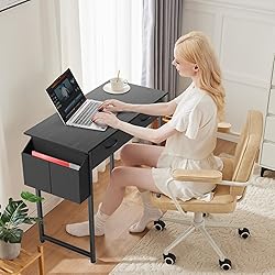 OLIXIS 32 Inch Small Desk with Drawers, Home Office
