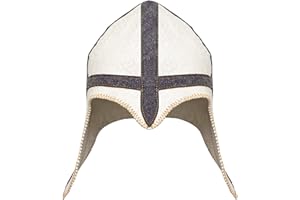 ASKOLD Wool Sauna Hat Viking Finnish Sauna Hat Ukrainian Banya Hat for Men Sauna Cap for Men Felt White