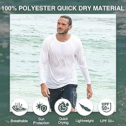 Kanu Surf Men's Long-Sleeve Rashguard, White, X-Large