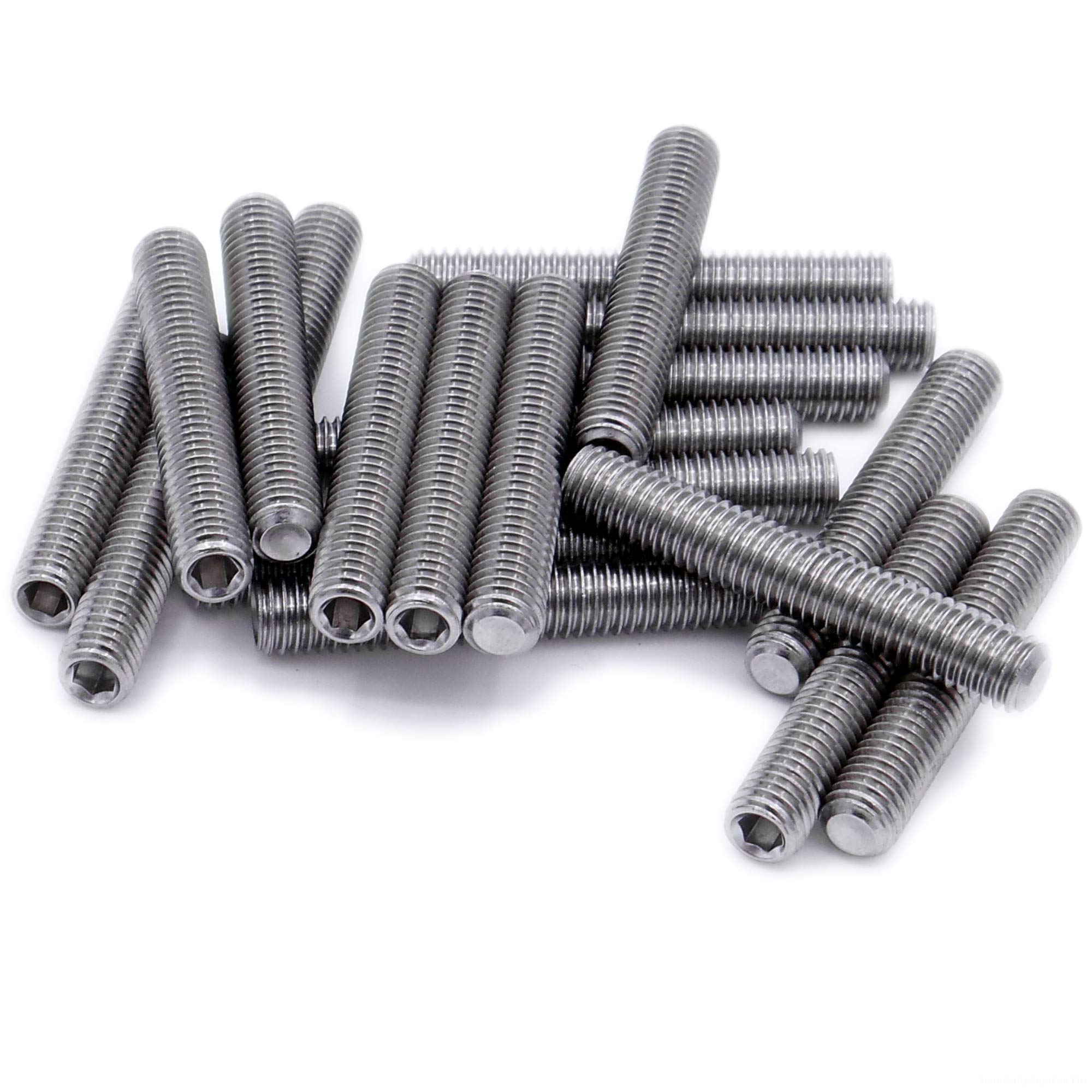M12 (12mm x 16mm) Hex Socket Grub Screw (Cup Point) - Stainless Steel (A2) (Pack of 10)