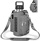 icolor Magnetic Gym Bag Water Bottle Carrier Holder with Phone Pockets & Shoulder Strap,Gym Magnetic Bag 5 Built-in Magnets Gym Accessories Organizer Sling Bottle Bag Pouch Sleeve