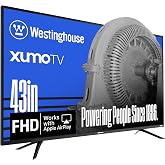 Westinghouse 43-inch Smart TV, FHD 1080P Xumo TV w/Voice Remote, Flat Screen Television w/Dolby Atmos, Bluetooth, Apple AirPlay, Wi-Fi &amp; Mobile Connectivity