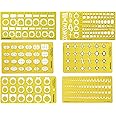 Traceease Jewelry Designing Template Drafting Tools Gemstone MultiSize Jewellery Stencil- Pack of 6 Pcs
