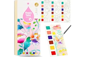 FQKIOMY Water Coloring Book,Paint with Water Books for Kids Ages 3-5,Watercolor Painting Book for Toddlers 2-4,Creative Arts and Crafts & Airplane Travel Essentials for Boys Girls