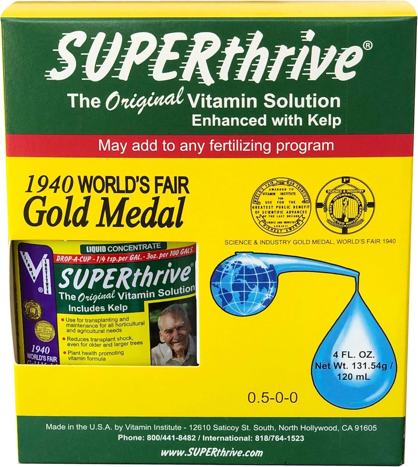 SUPERthrive VI30148 Plant Vitamin Solution, 4 Ounce - 00014 : Garden & Outdoor