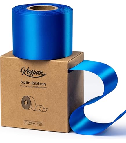 Amazon.com: Keypan Royal Blue Satin Ribbon 2.5 Inch Double-Faced