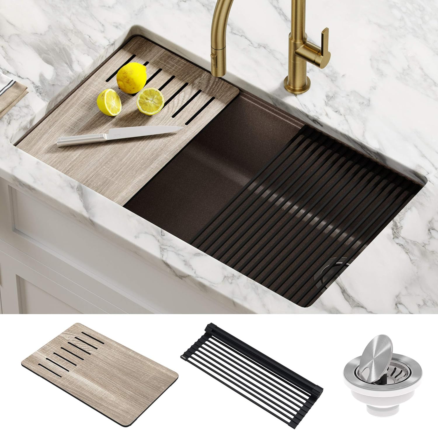 Brown Kitchen Sinks : Blanco Performa Undermount 33 In X 19 In Cafe