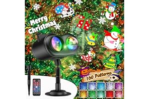 ANYSUN 3 in 1 Christmas Projector Outdoor with Firefly & Ocean Wave Light, 160 HD Patterns Christmas Decor, 3D Dynamic Christmas Holiday Snowflake Projector Waterproof w/Timer for Outdoor Indoor Light Show